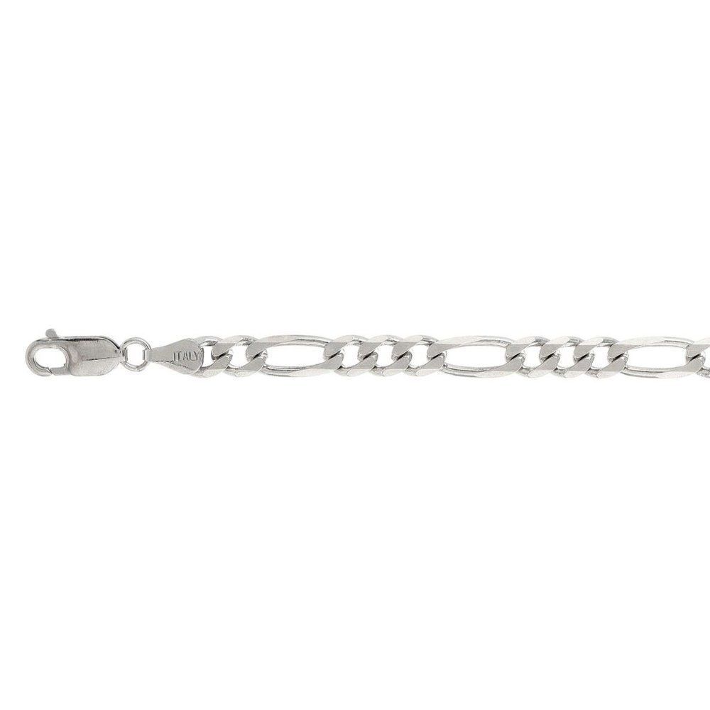 6.2mm Figaro Chain .925 Solid Sterling Silver 20" - image 1